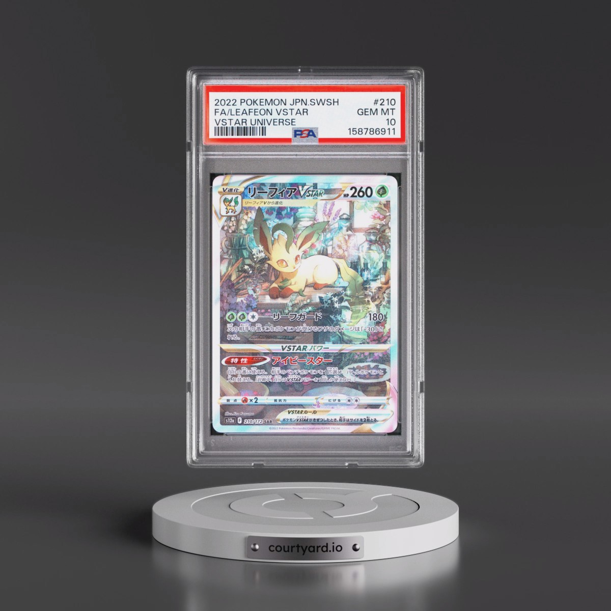 2022 Pokémon Sword & Shield Vstar Universe #210 Leafeon Vstar - Full Art (PSA 10 GEM MINT)