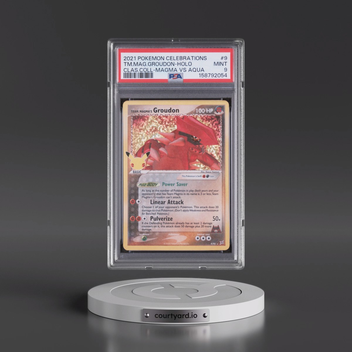 2021 Pokémon Celebrations Classic Collection #9 Team Magma's Groudon - Holo (PSA 9 MINT)
