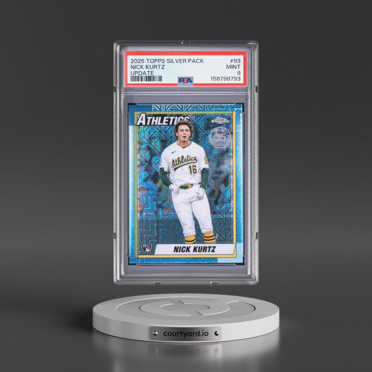 2025 Topps Update Silver Pack 1990 Chrome Promo #93 Nick Kurtz (PSA 9 MINT)