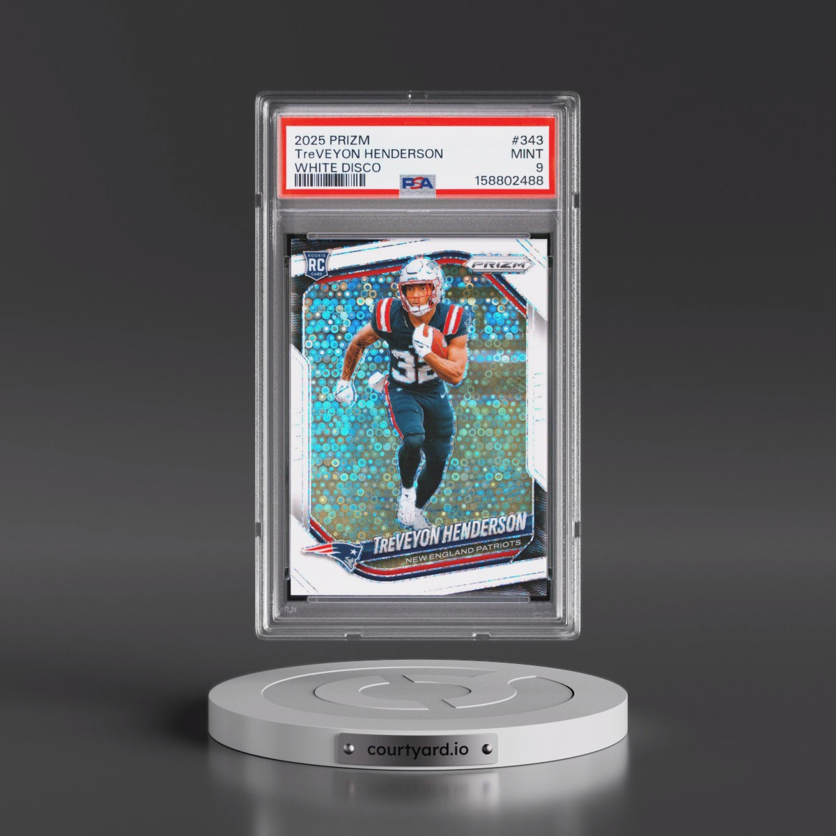 2025 Panini Prizm #343 Treveyon Henderson - White Disco (PSA 9 MINT)