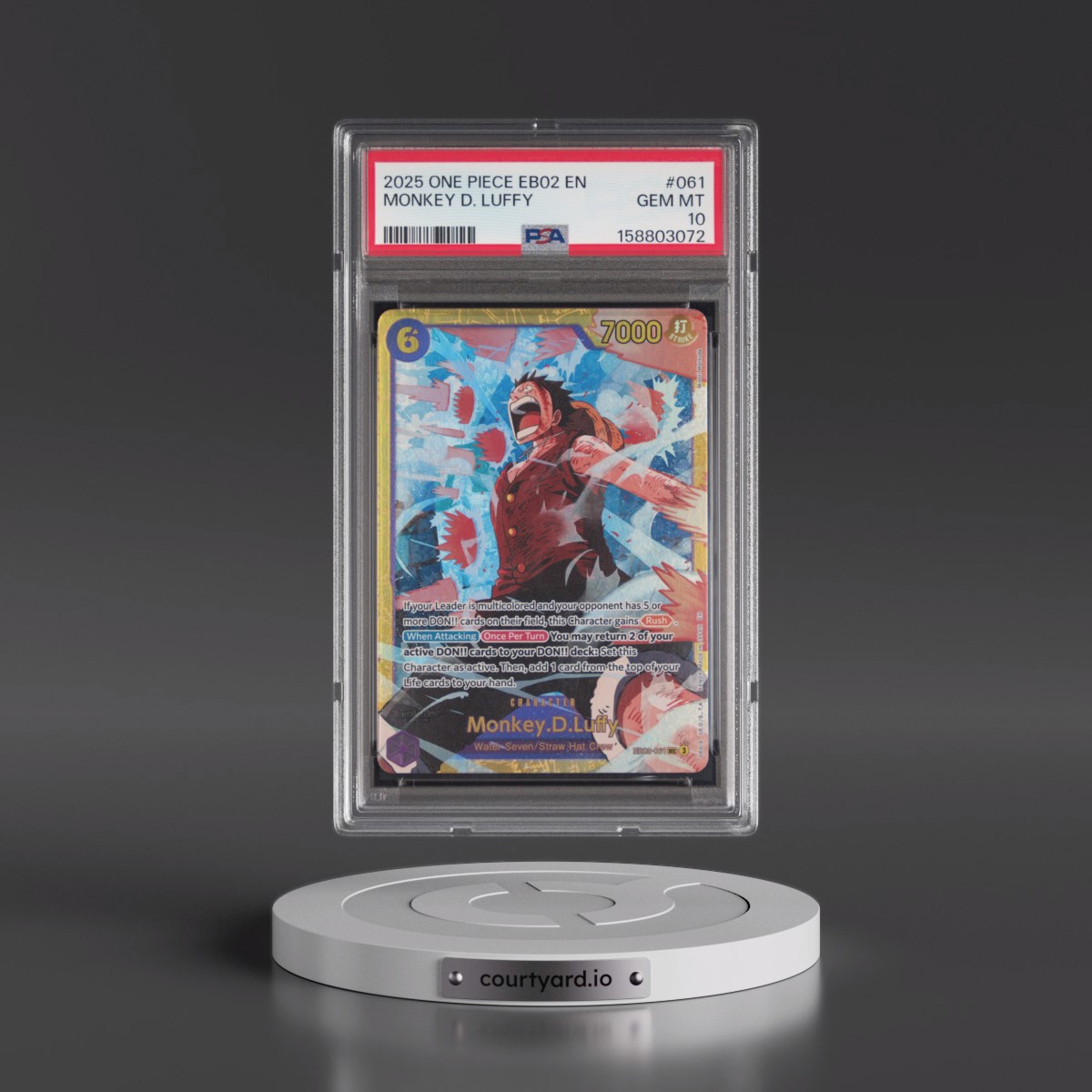 2025 One Piece EB02-Extra Booster -Anime 25th Collection #061 Monkey D. Luffy (PSA 10 GEM MINT)