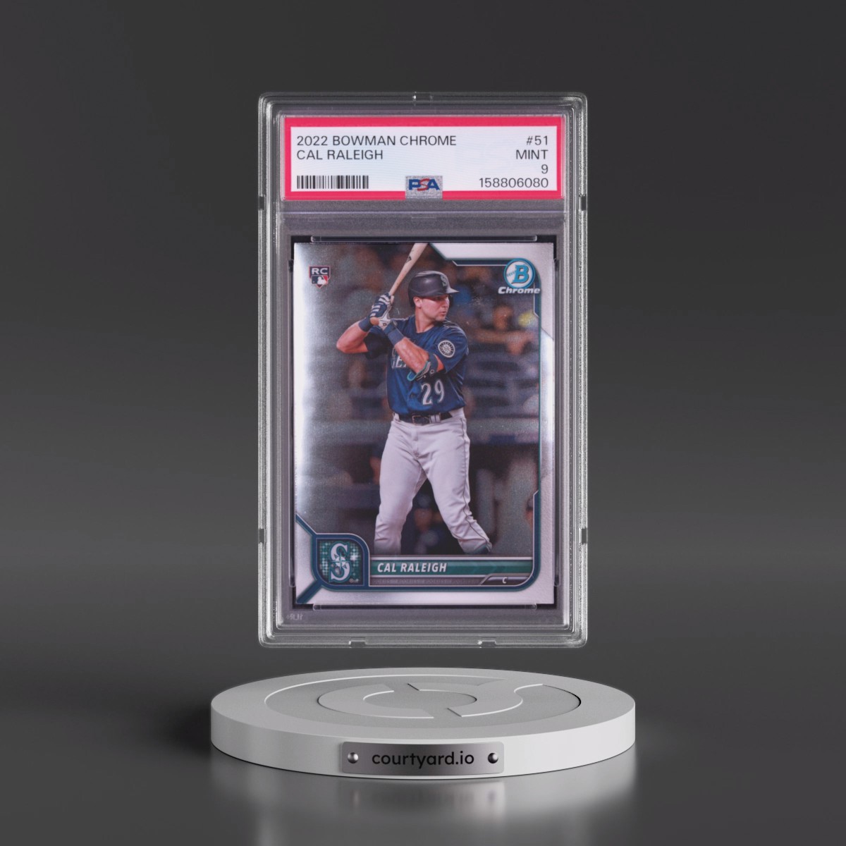 2022 Bowman Chrome #51 Cal Raleigh (PSA 9 MINT)