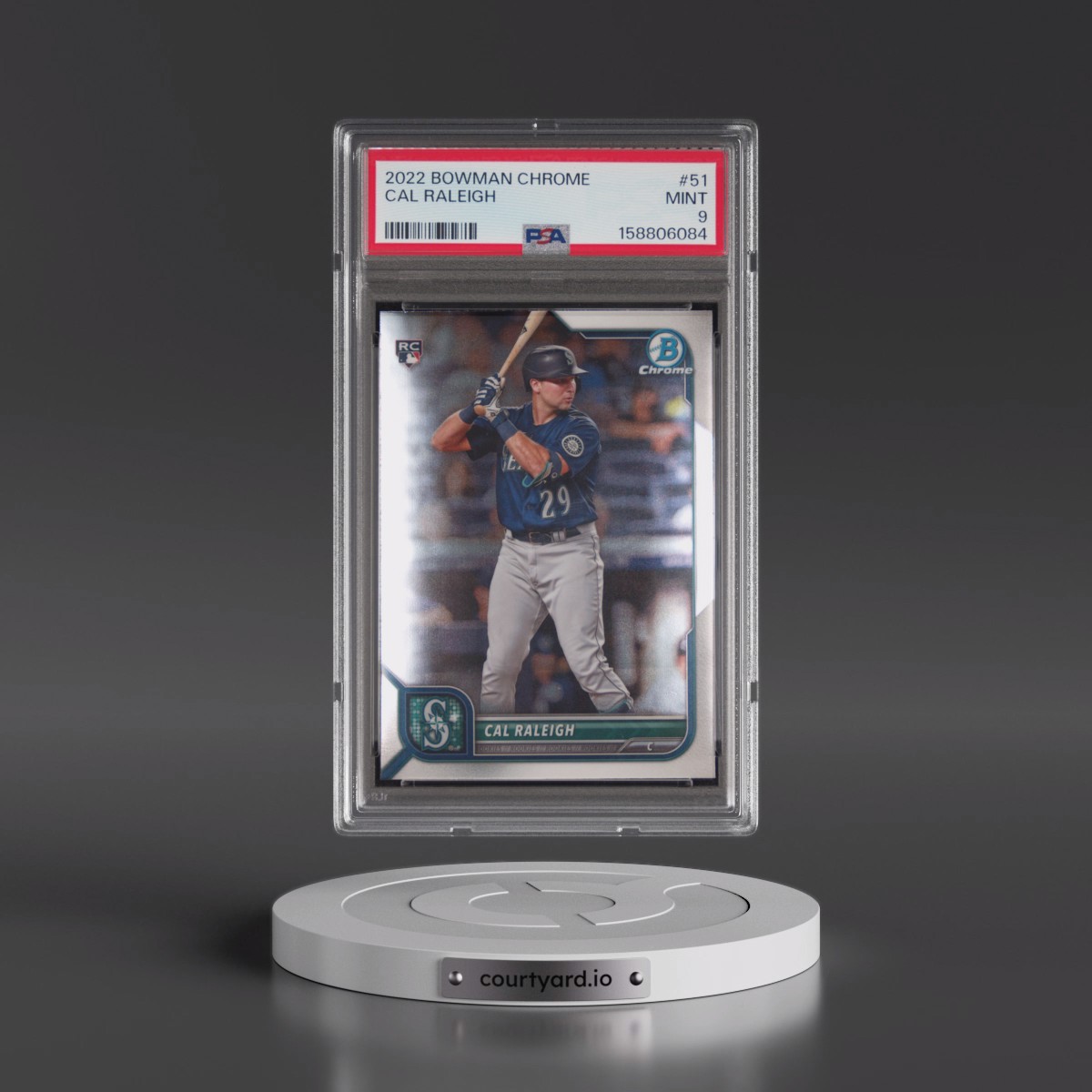 2022 Bowman Chrome #51 Cal Raleigh (PSA 9 MINT)