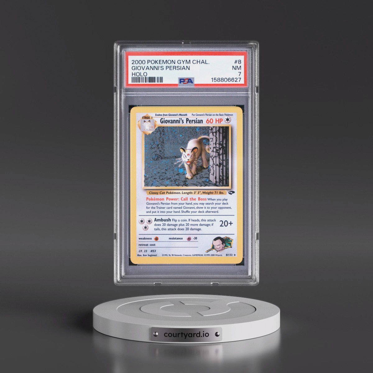 2000 Pokémon Gym Challenge #8 Giovanni's Persian - Holo (PSA 7 NM)