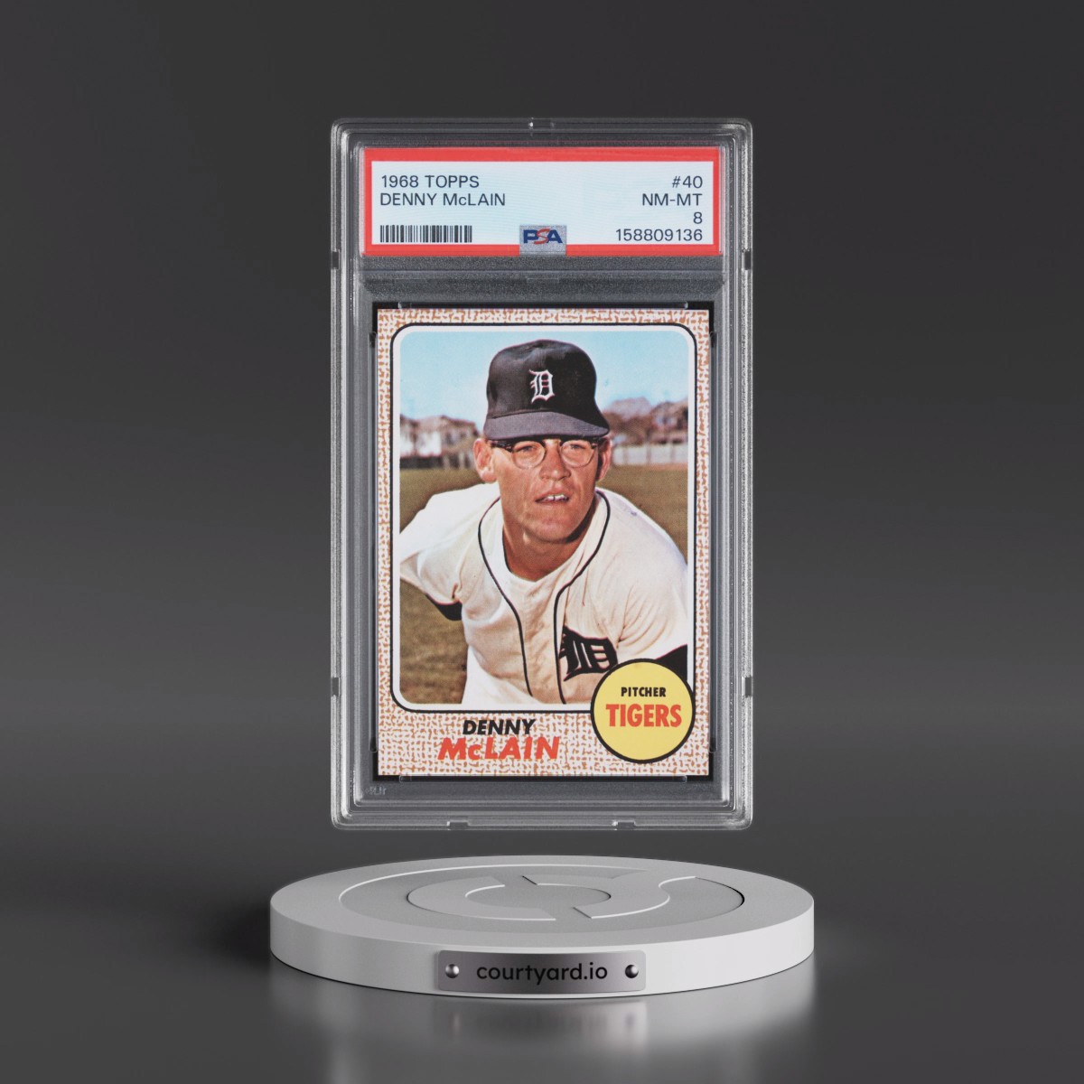 1968 Topps #40 Denny McLain (PSA 8 NM-MT)