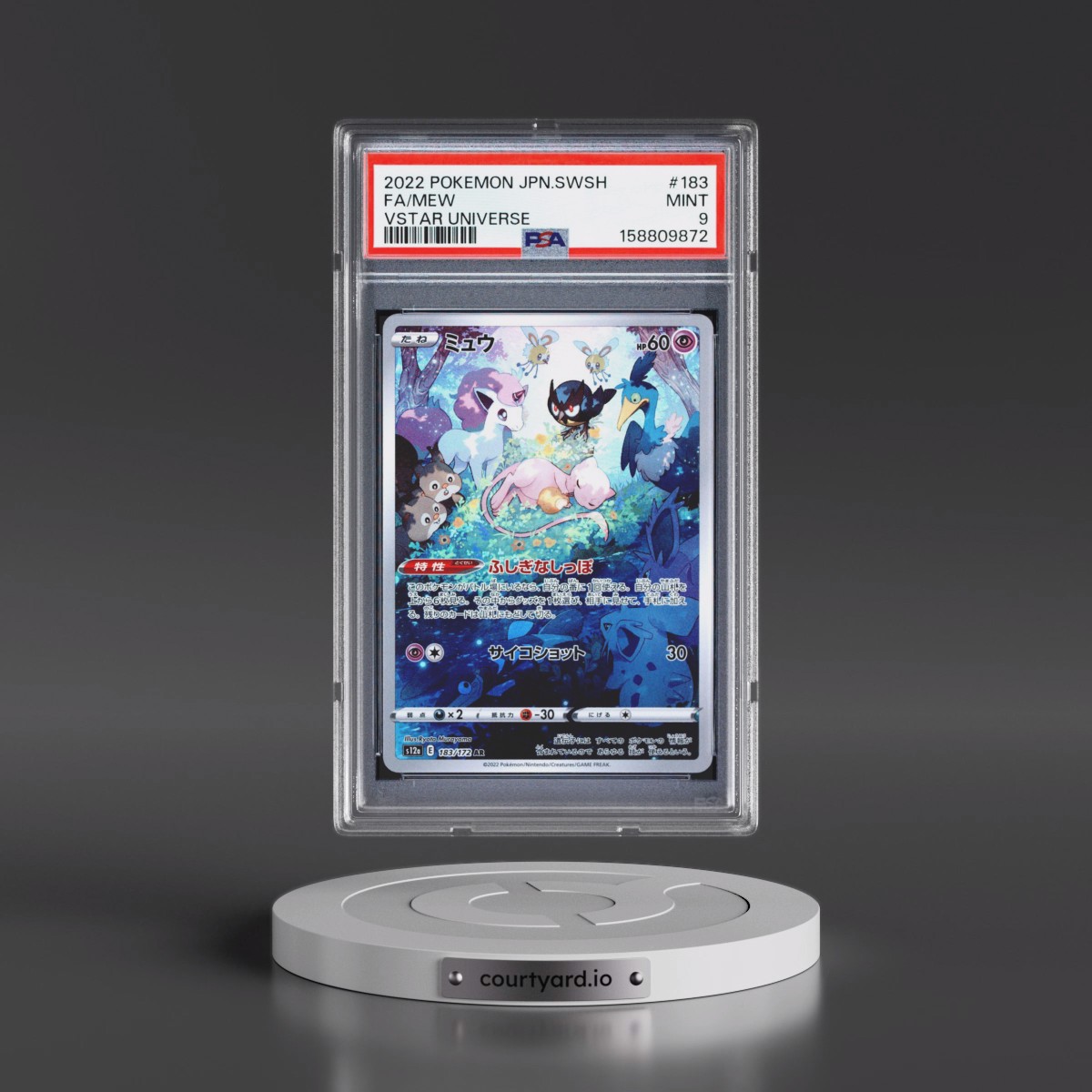 2022 Pokémon Sword & Shield Vstar Universe #183 Mew - Full Art (PSA 9 MINT)