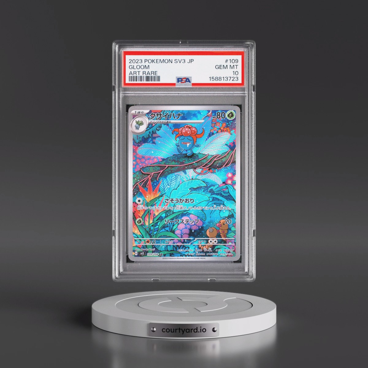 2023 Pokémon SV3-Ruler of the Black Flame #109 Gloom - Art Rare (PSA 10 GEM MINT)