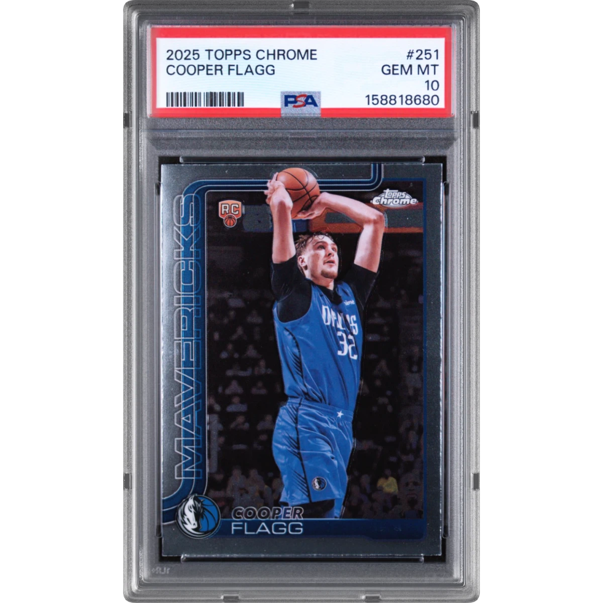 2025 Topps Chrome #251 Cooper Flagg, PSA 10
