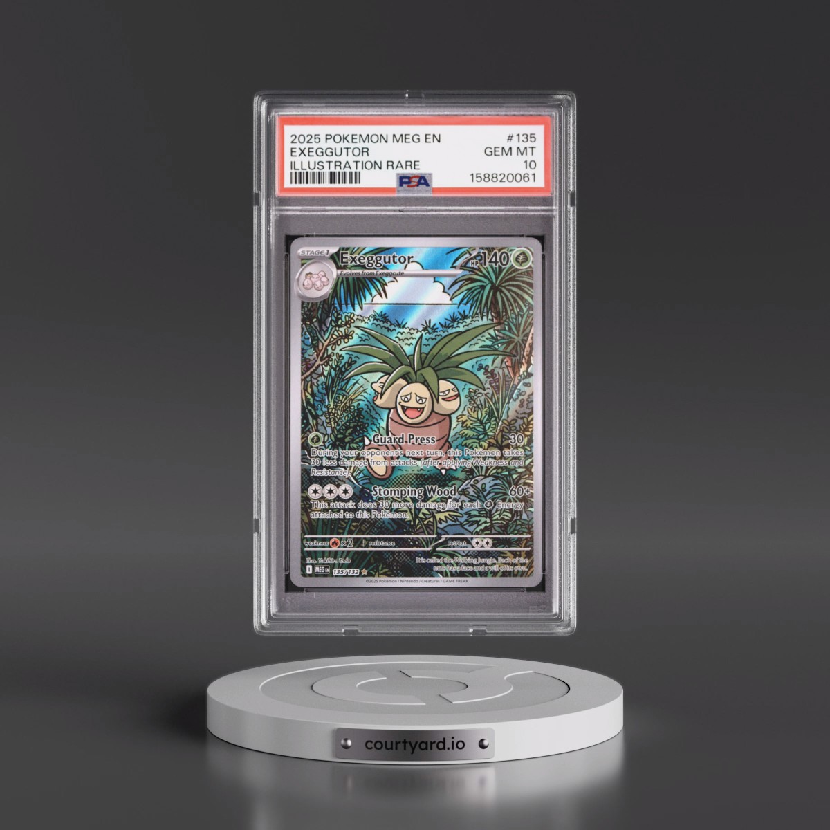 2025 Pokémon Meg EN-Mega Evolution #135 Exeggutor - Illustration Rare (PSA 10 GEM MINT)