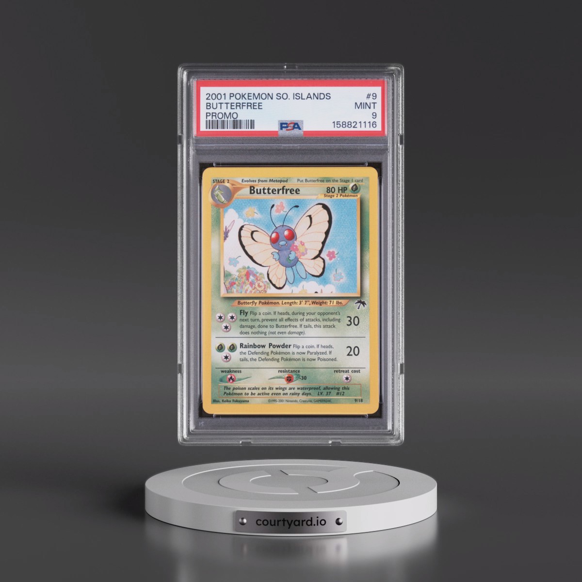 2001 Pokémon Southern Islands Promo #9 Butterfree (PSA 9 MINT)