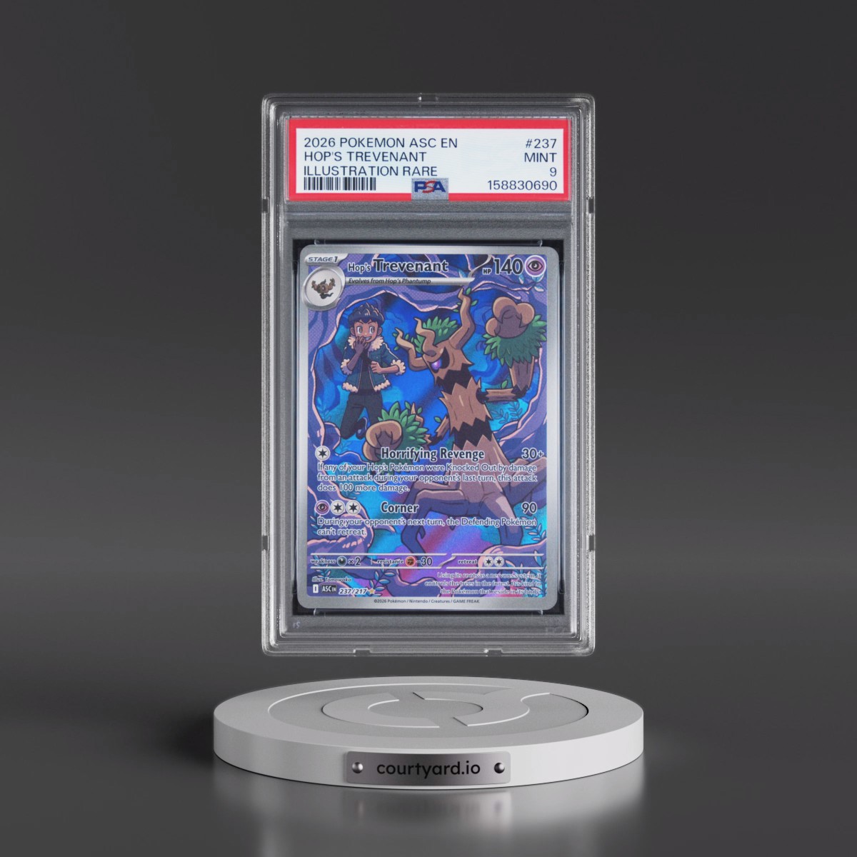 2026 Pokémon Asc EN-Ascended Heroes #237 Hop's Trevenant - Illustration Rare (PSA 9 MINT)