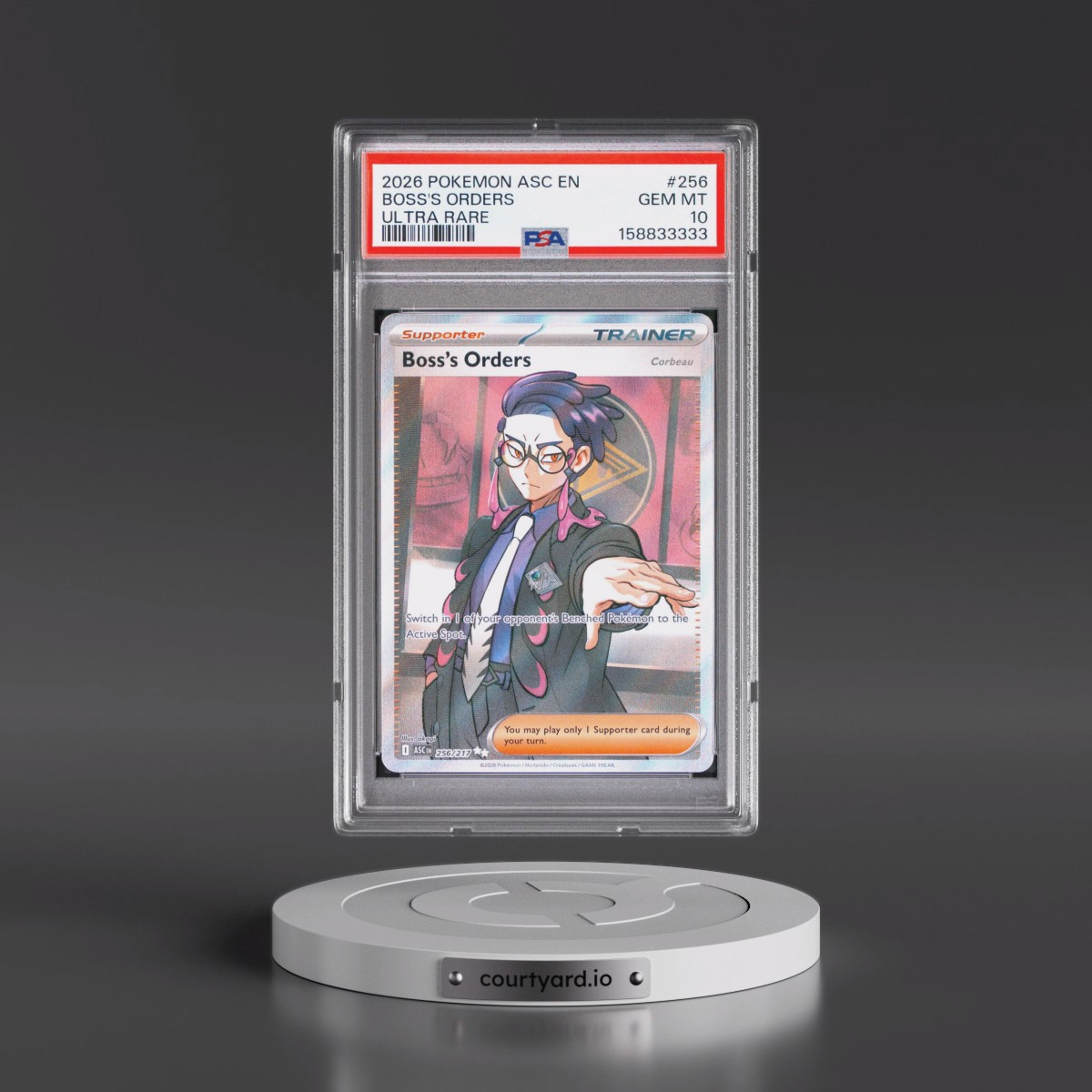 2026 Pokémon Asc EN-Ascended Heroes #256 Boss's Orders - Ultra Rare (PSA 10 GEM MINT)