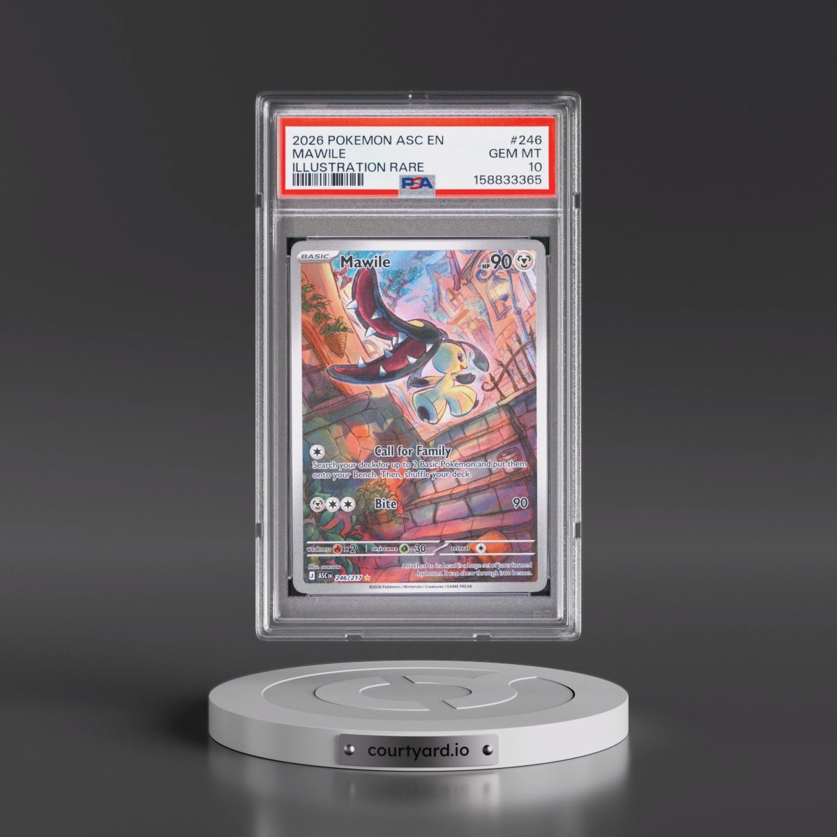 2026 Pokémon Asc EN-Ascended Heroes #246 Mawile - Illustration Rare (PSA 10 GEM MINT)