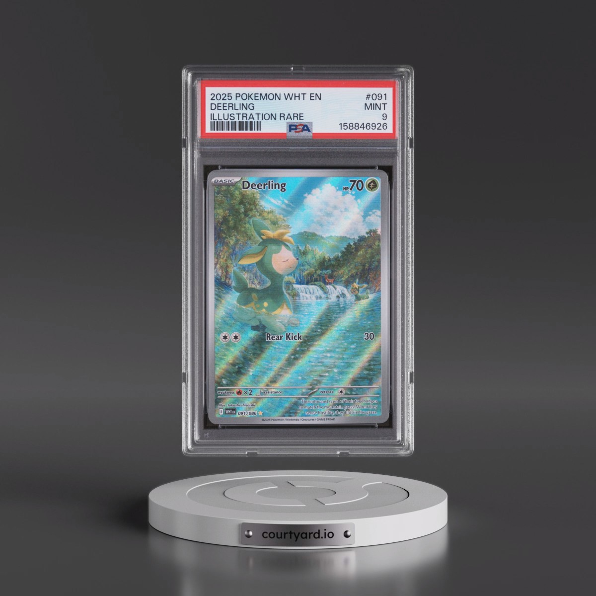 2025 Pokémon Wht EN-White Flare #091 Deerling - Illustration Rare (PSA 9 MINT)