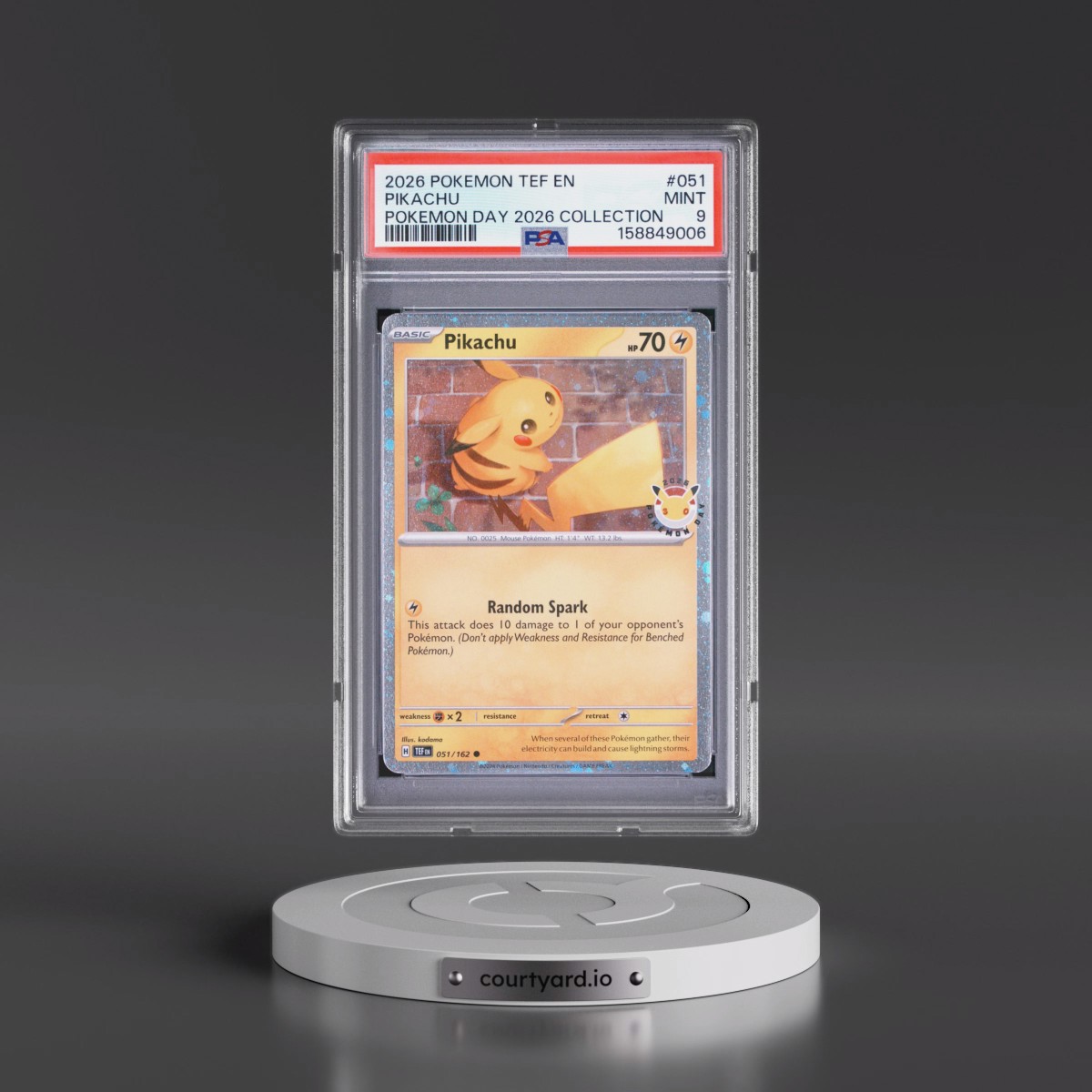 2026 Pokémon Tef EN-Temporal Forces #051 Pikachu - Pokemon Day 2026 Collection (PSA 9 MINT)