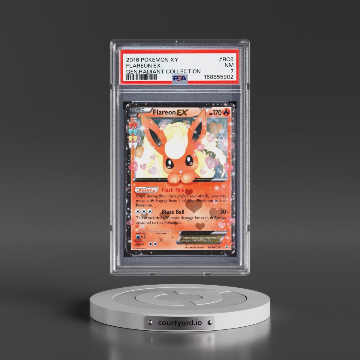 2016 Pokémon XY Generations Radiant Collection #RC6 Flareon EX - Holo (PSA 7 NM)