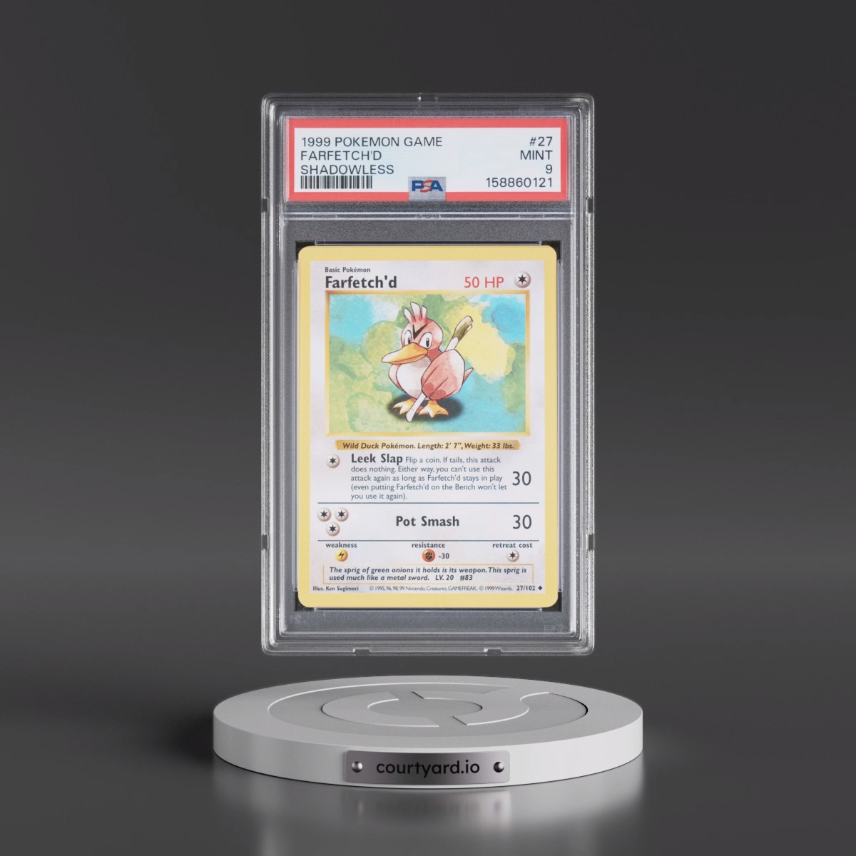 1999 Pokémon Game #27 Farfetch'd - Shadowless (PSA 9 MINT)