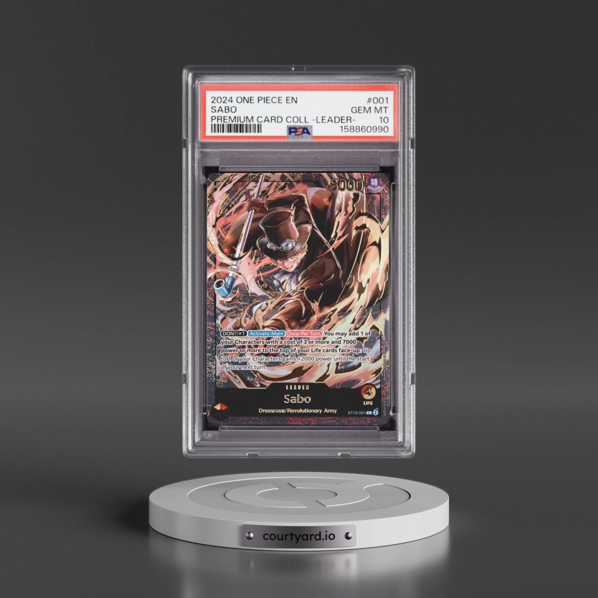 2024 One Piece Premium Card Collection -Leader Collection #001 Sabo (PSA 10 GEM MINT)