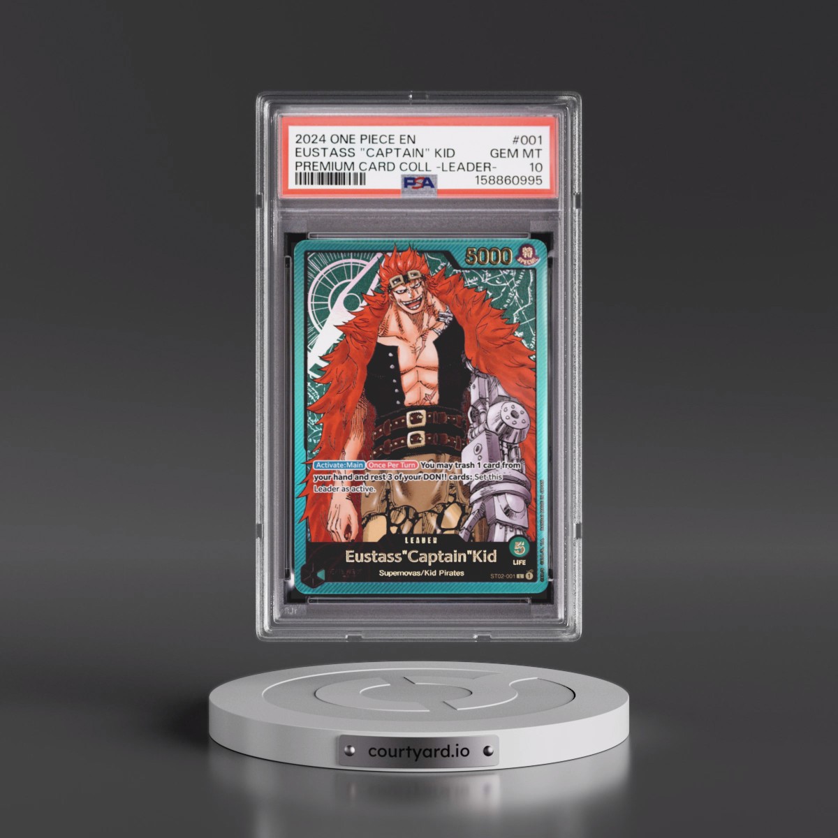 2024 One Piece Premium Card Collection -Leader Collection #001 Eustass "Captain" Kid (PSA 10 GEM MINT)