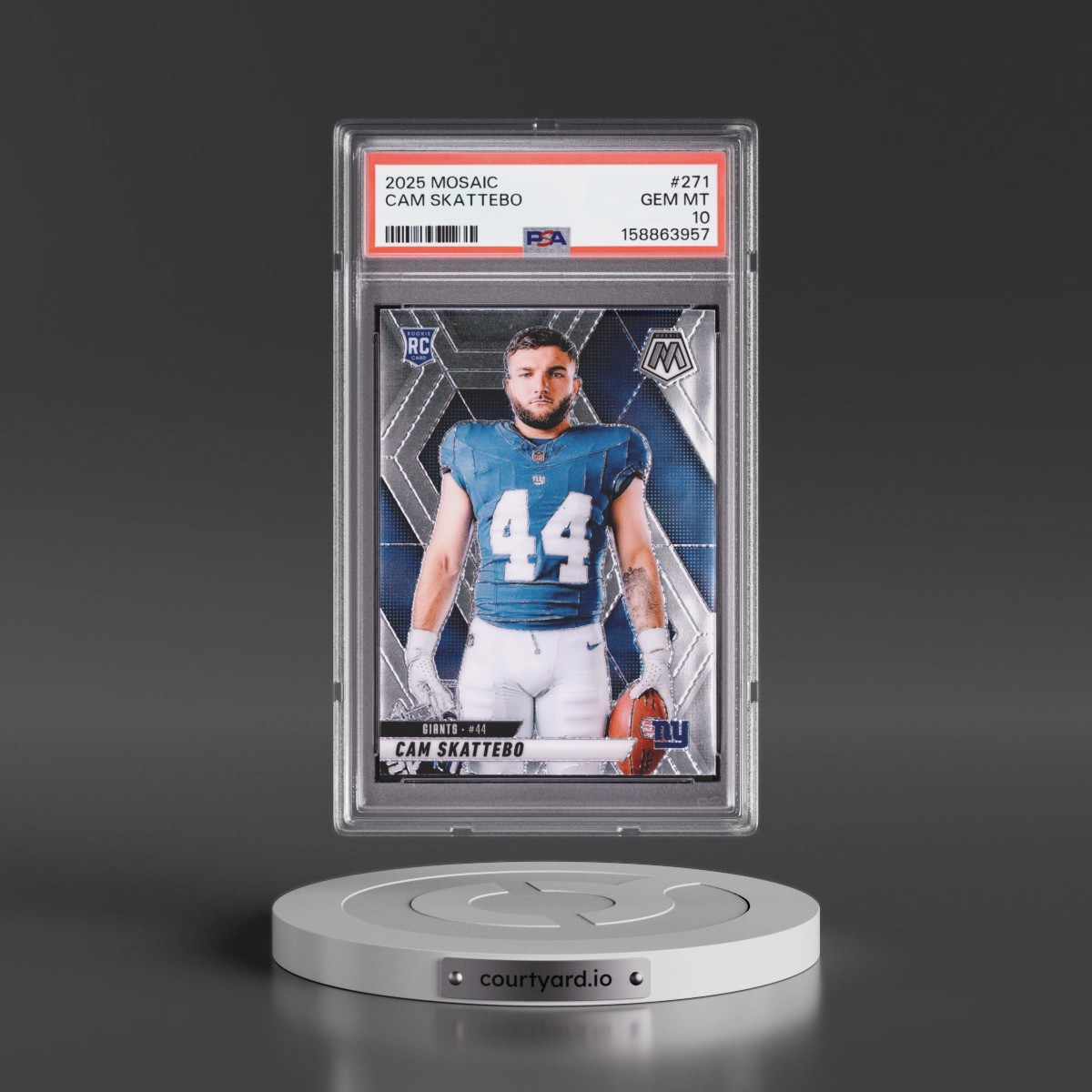 2025 Panini Mosaic #271 Cam Skattebo (PSA 10 GEM MINT)