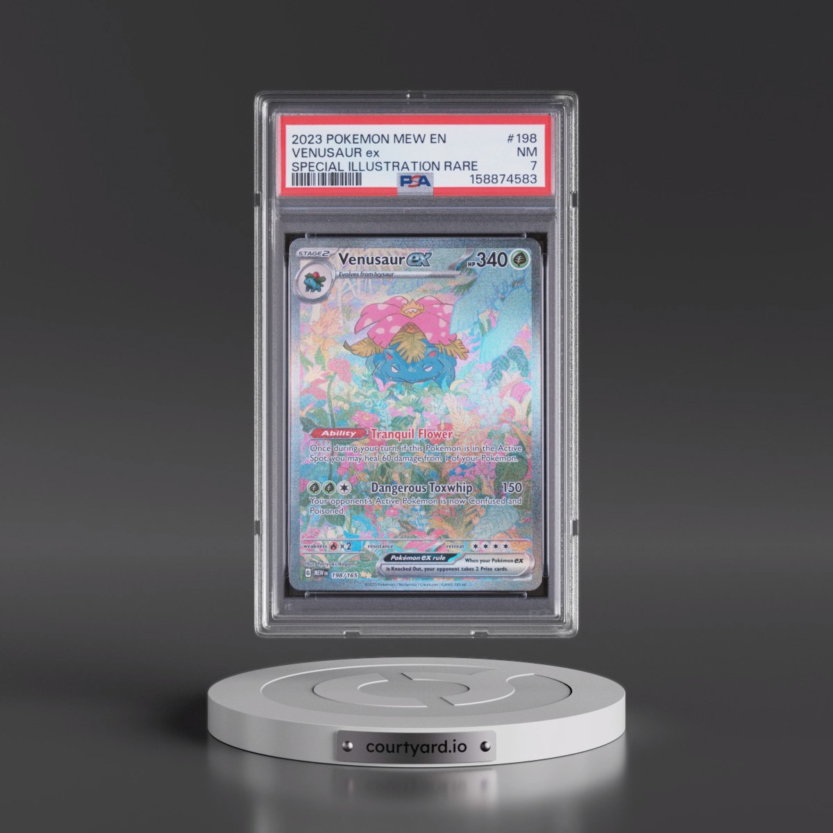 2023 Pokémon Mew EN-151 #198 Venusaur EX - Holo Special Illustration Rare (PSA 7 NM)