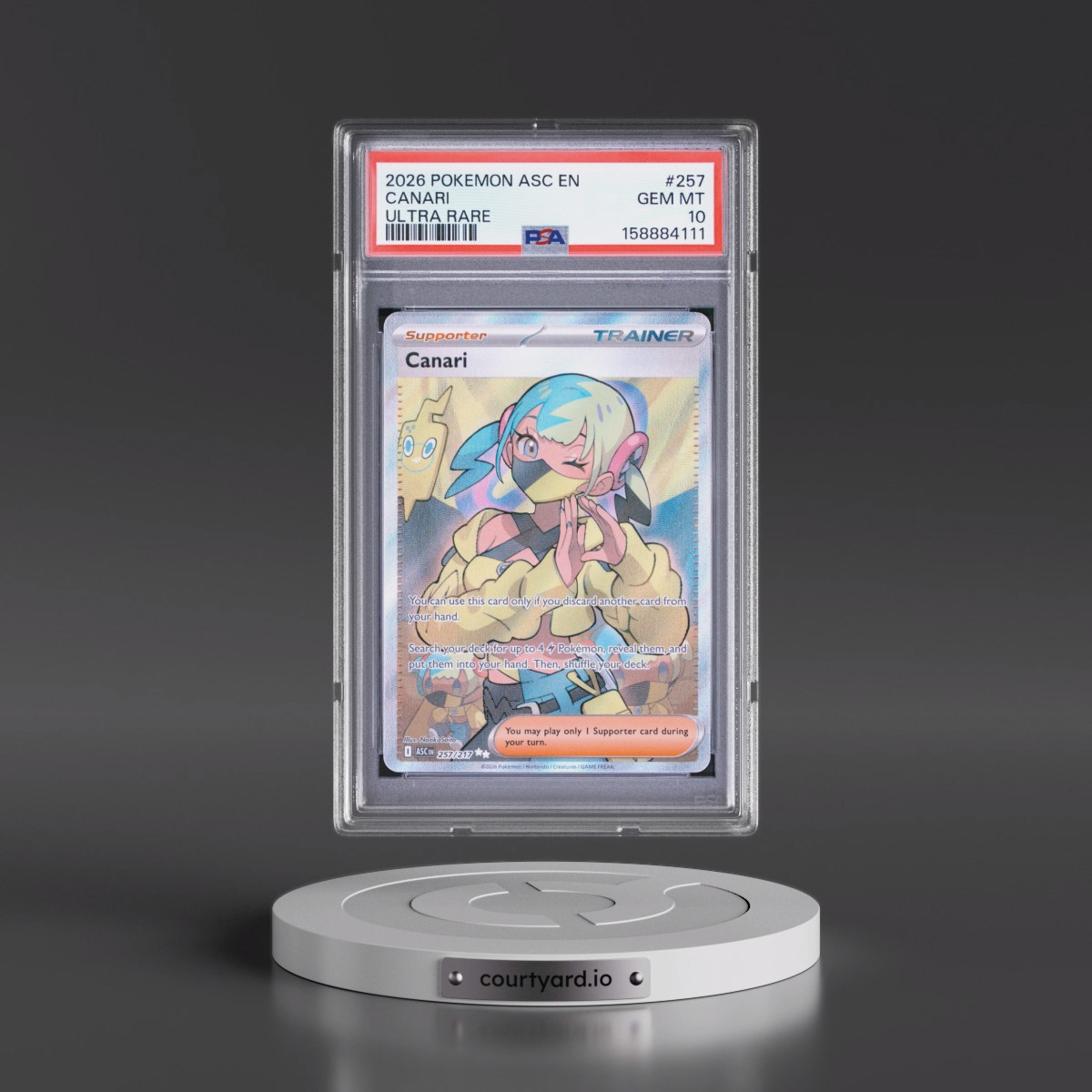 2026 Pokémon Asc EN-Ascended Heroes #257 Canari - Ultra Rare (PSA 10 GEM MINT)