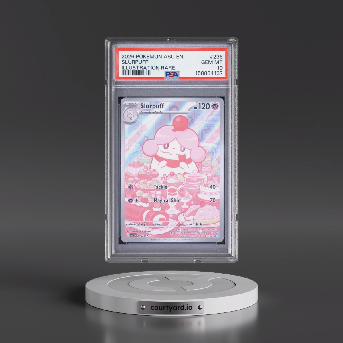 2026 Pokémon Asc EN-Ascended Heroes #236 Slurpuff - Illustration Rare (PSA 10 GEM MINT)