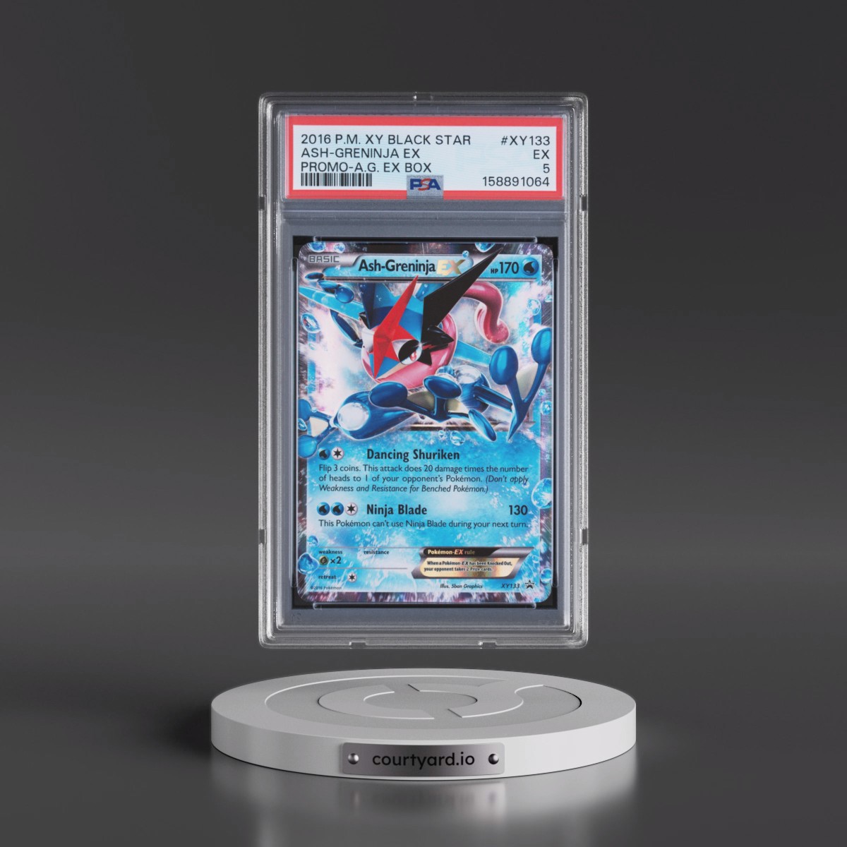2016 Pokémon XY Black Star Promo #XY133 Ash-Greninja EX - Holo Ash-Greninja EX Box (PSA 5 EX)
