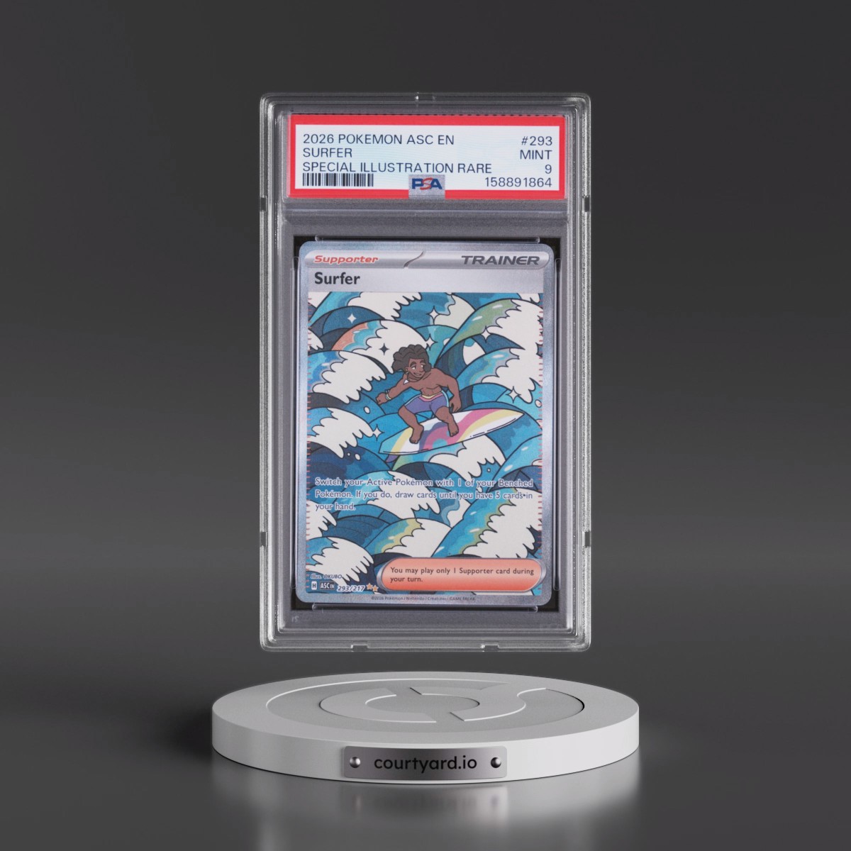 2026 Pokémon Asc EN-Ascended Heroes #293 Surfer - Special Illustration Rare (PSA 9 MINT)
