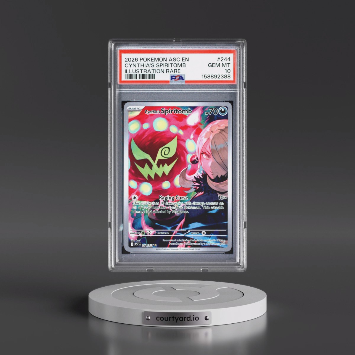 2026 Pokémon Asc EN-Ascended Heroes #244 Cynthia's Spiritomb - Illustration Rare (PSA 10 GEM MINT)