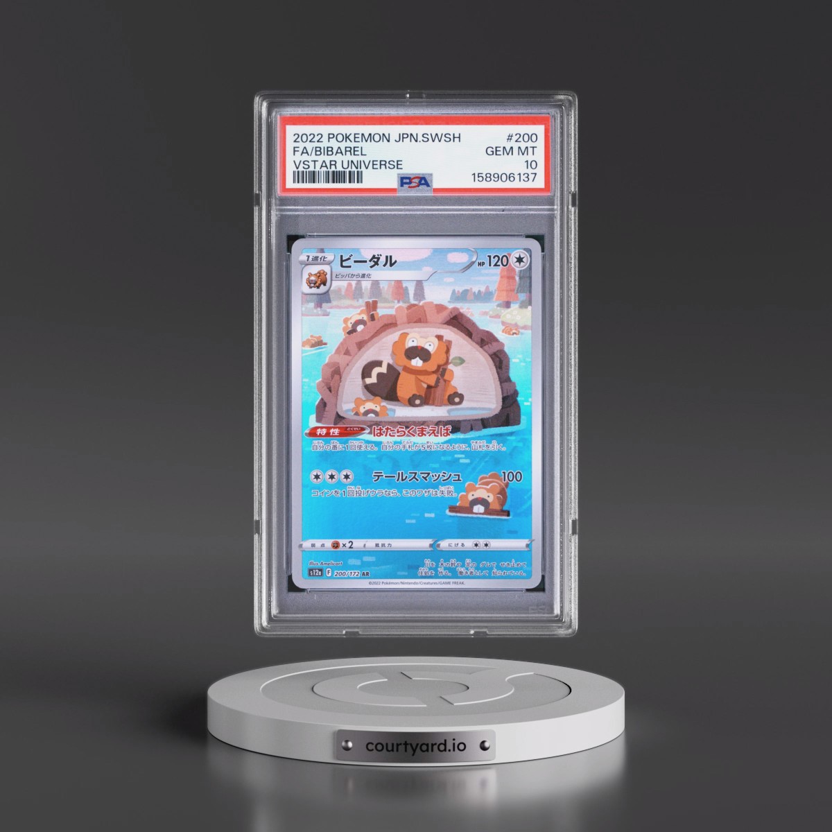 2022 Pokémon Sword & Shield Vstar Universe #200 Bibarel - Full Art (PSA 10 GEM MINT)