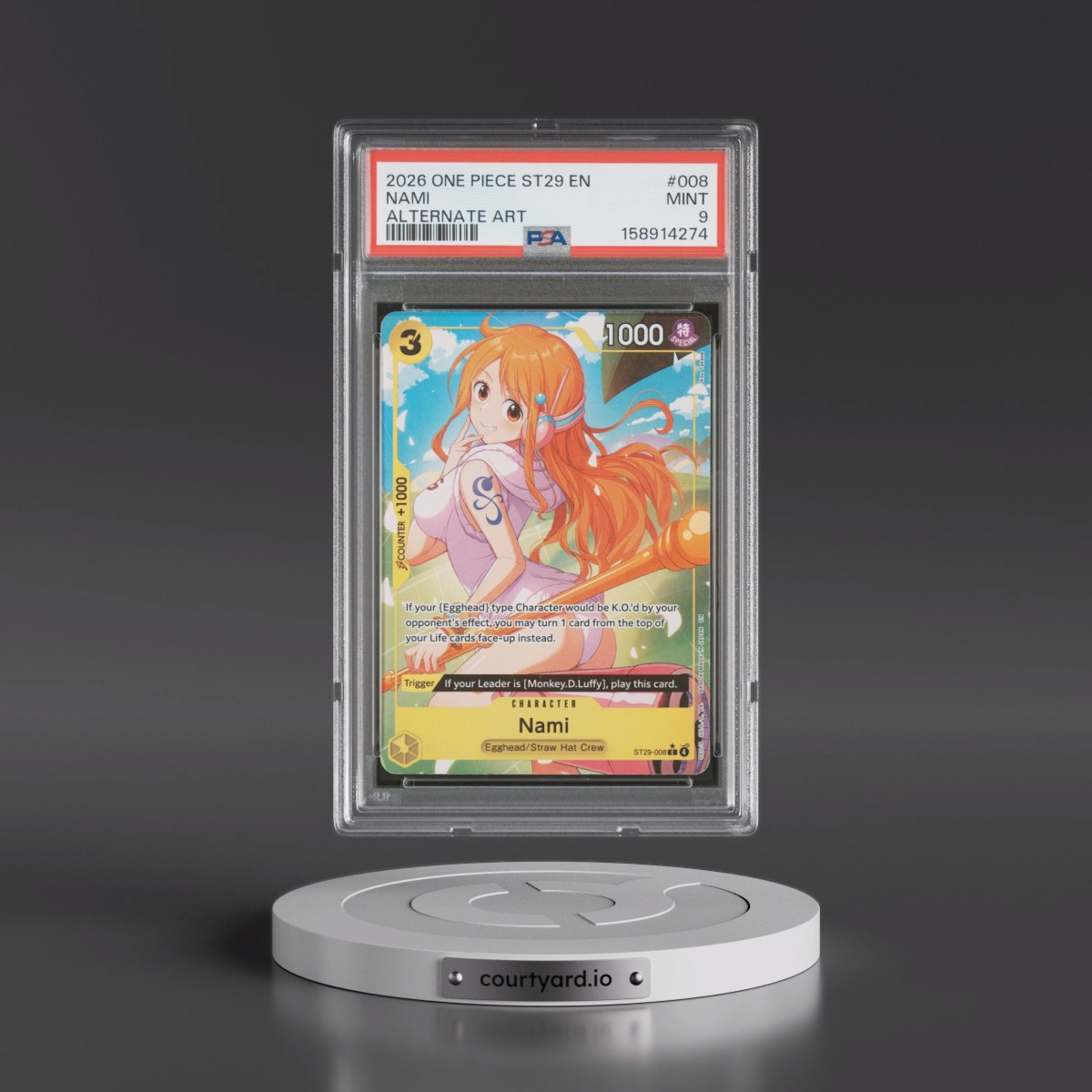 2026 One Piece Starter Deck ST29-Egghead #008 Nami - Alternate Art (PSA 9 MINT)