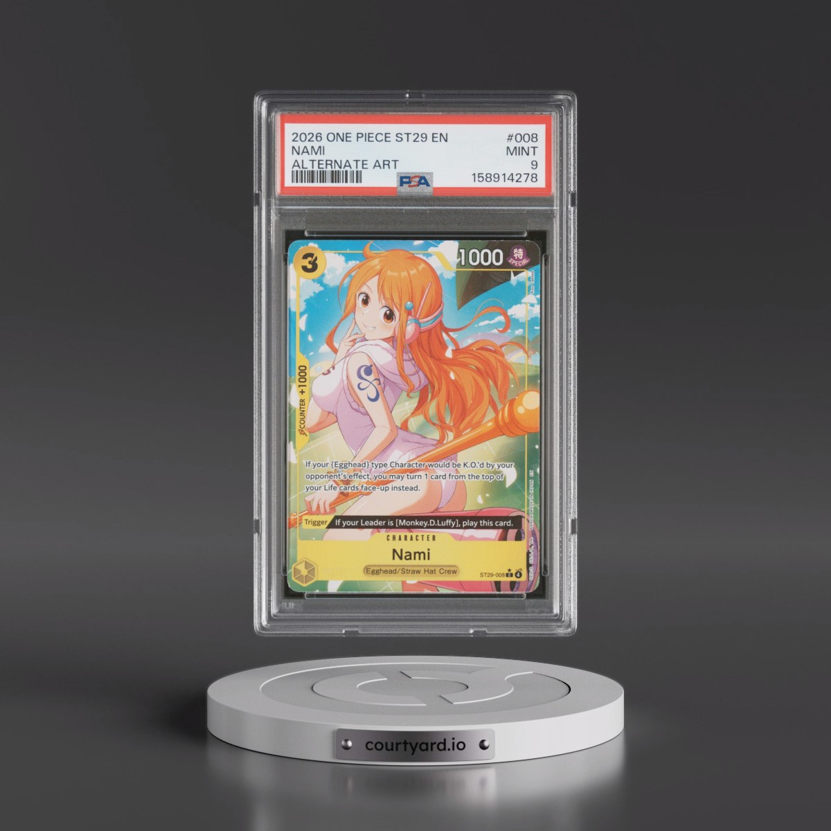 2026 One Piece Starter Deck ST29-Egghead #008 Nami - Alternate Art (PSA 9 MINT)
