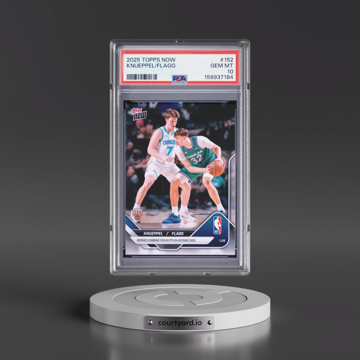 2025 Topps Now #152 Cooper Flagg/Kon Knueppel (PSA 10 GEM MINT)