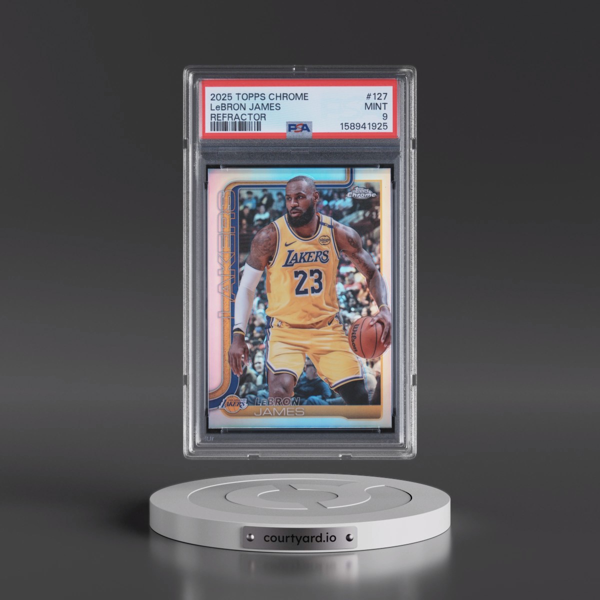 2025 Topps Chrome #127 LeBron James - Refractor (PSA 9 MINT)