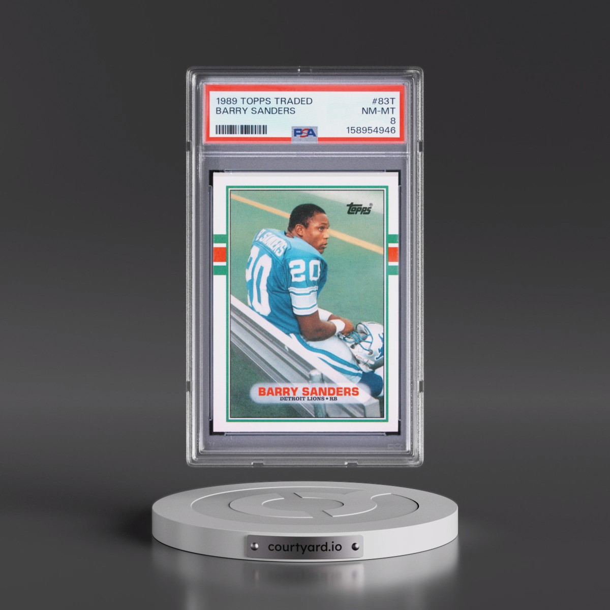 1989 Topps Traded Barry Sanders #83T PSA 8