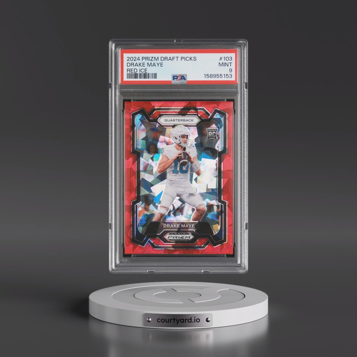 2024 Panini Prizm Draft Picks #103 Drake Maye - Red Ice (PSA 9 MINT)