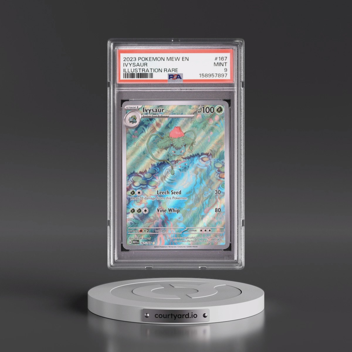 2023 Pokémon Mew EN-151 #167 Ivysaur - Illustration Rare (PSA 9 MINT)