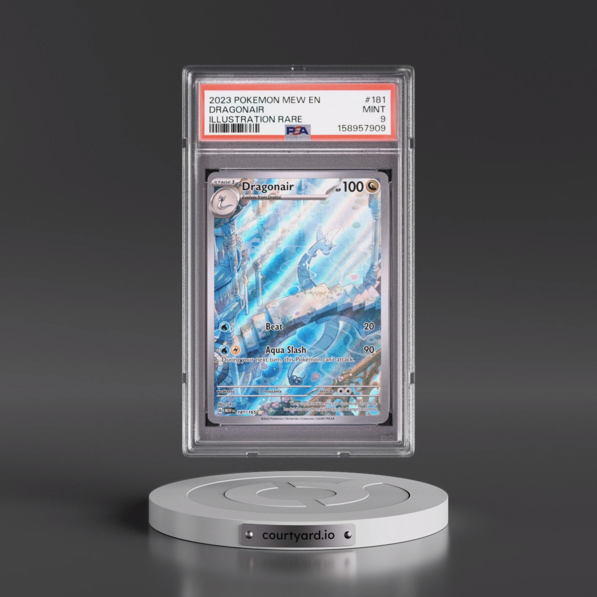 2023 Pokémon Mew EN-151 #181 Dragonair - Illustration Rare (PSA 9 MINT)