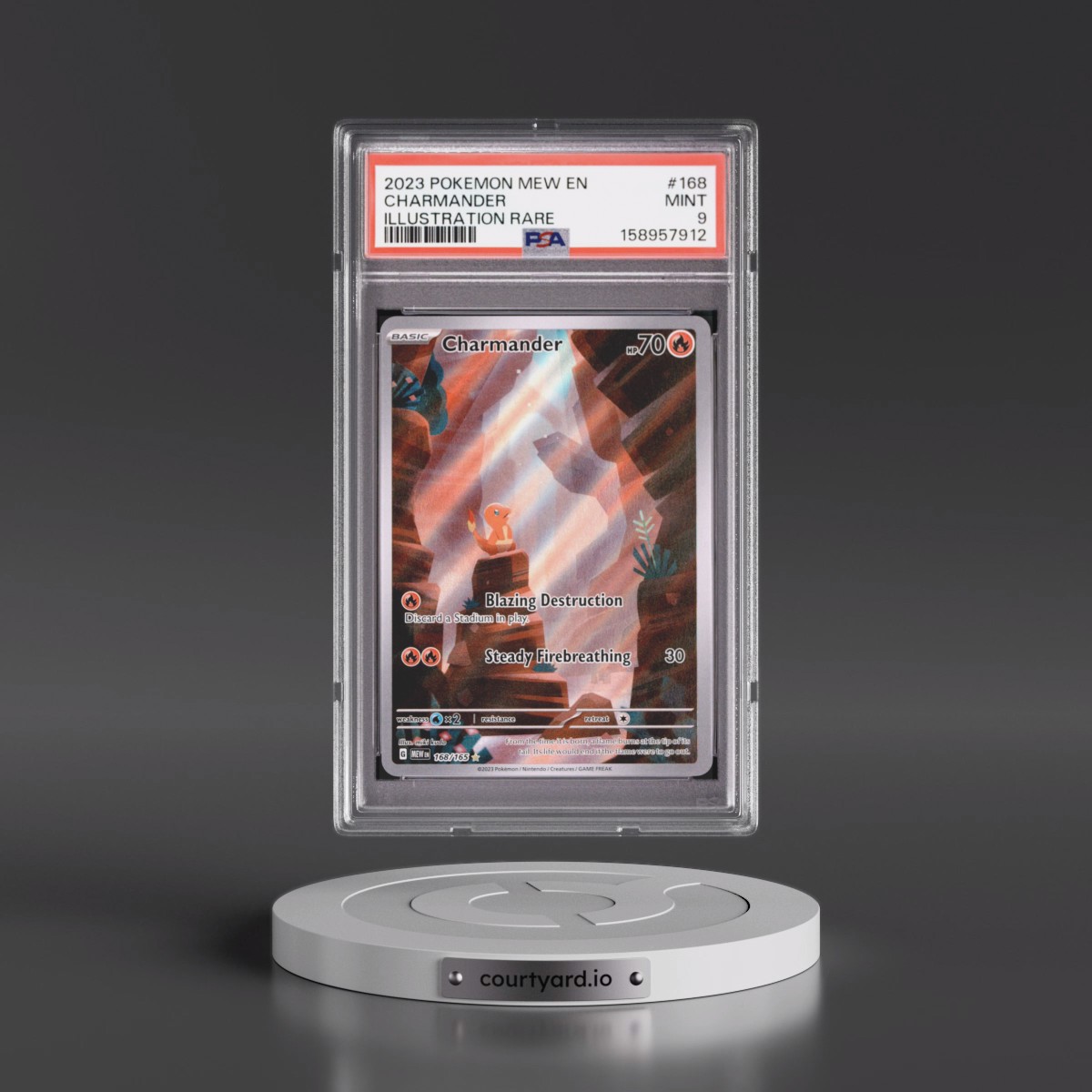 2023 Pokémon Mew EN-151 #168 Charmander - Illustration Rare (PSA 9 MINT)
