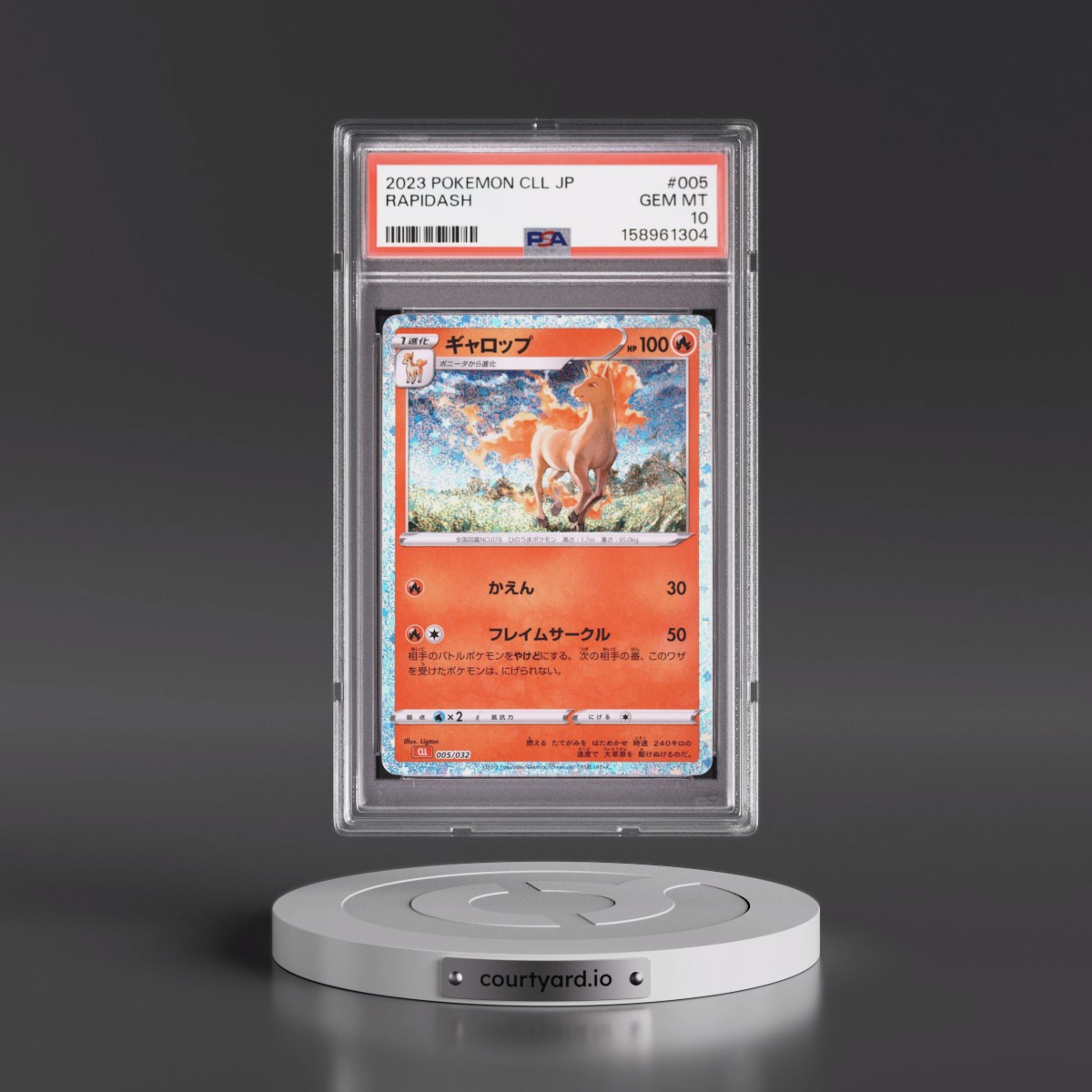2023 Pokémon Cll-Trading Card Game Classic Charizard & HO-Oh EX Deck #005 Rapidash (PSA 10 GEM MINT)