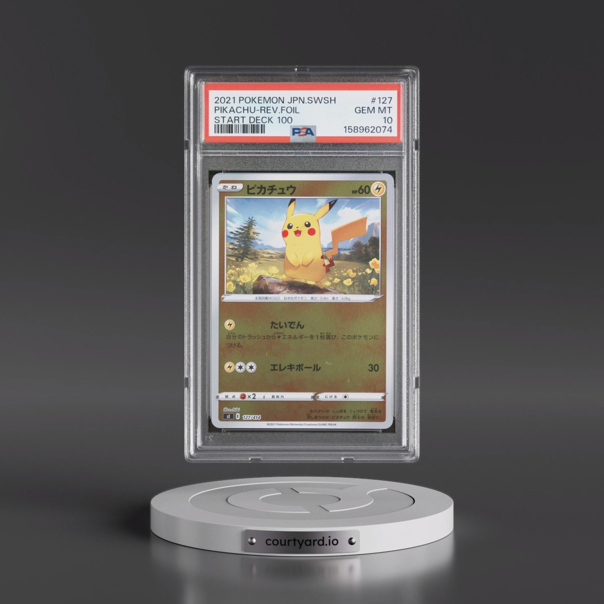 2021 Pokémon Sword & Shield Start Deck 100 #127 Pikachu - Reverse Foil (PSA 10 GEM MINT)