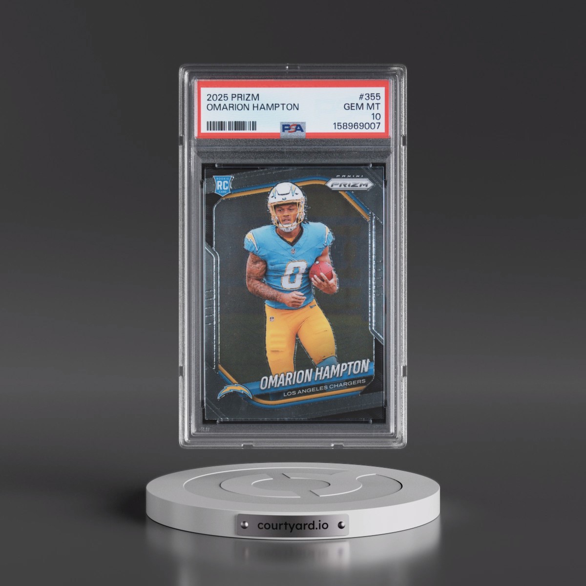 2025 Panini Prizm #355 Omarion Hampton (PSA 10 GEM MINT)