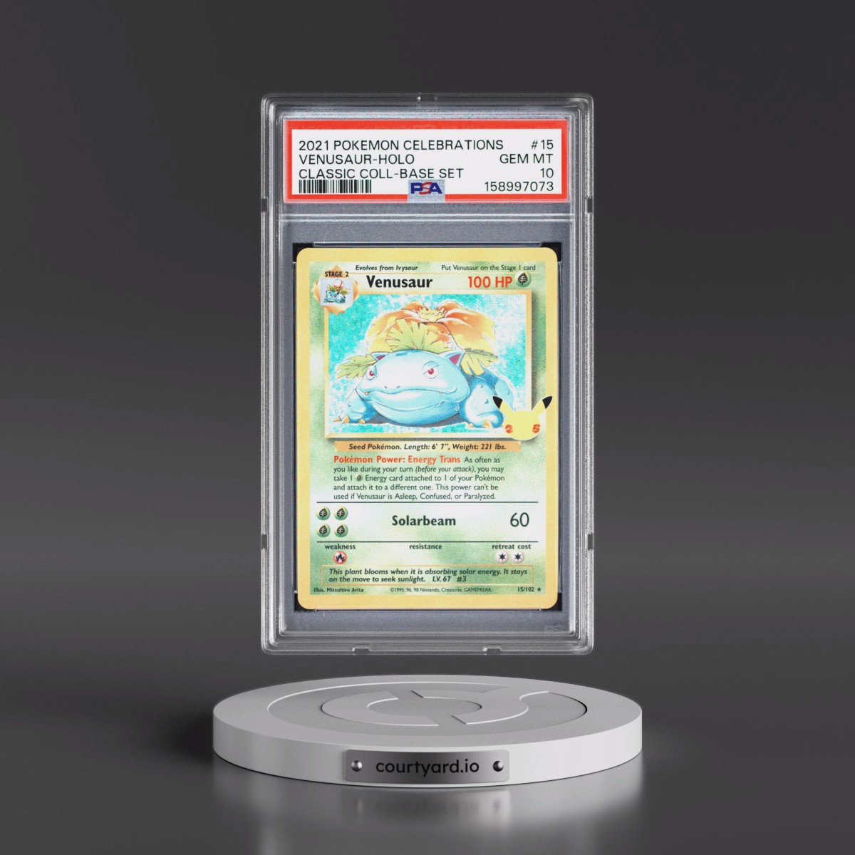 2021 Pokémon Celebrations Classic Collection #15 Venusaur - Holo (PSA 10 GEM MINT)