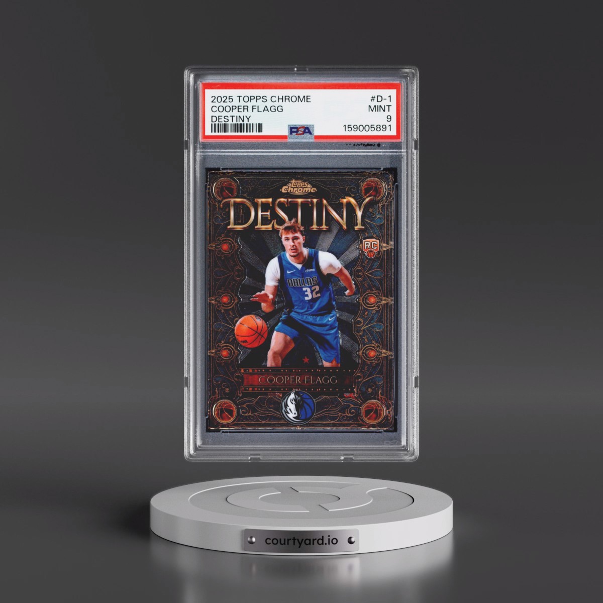 2025 Topps Chrome Destiny #D-1 Cooper Flagg (PSA 9 MINT)