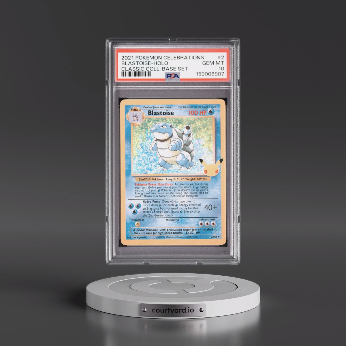 2021 Pokémon Celebrations Classic Collection #2 Blastoise - Holo (PSA 10 GEM MINT)