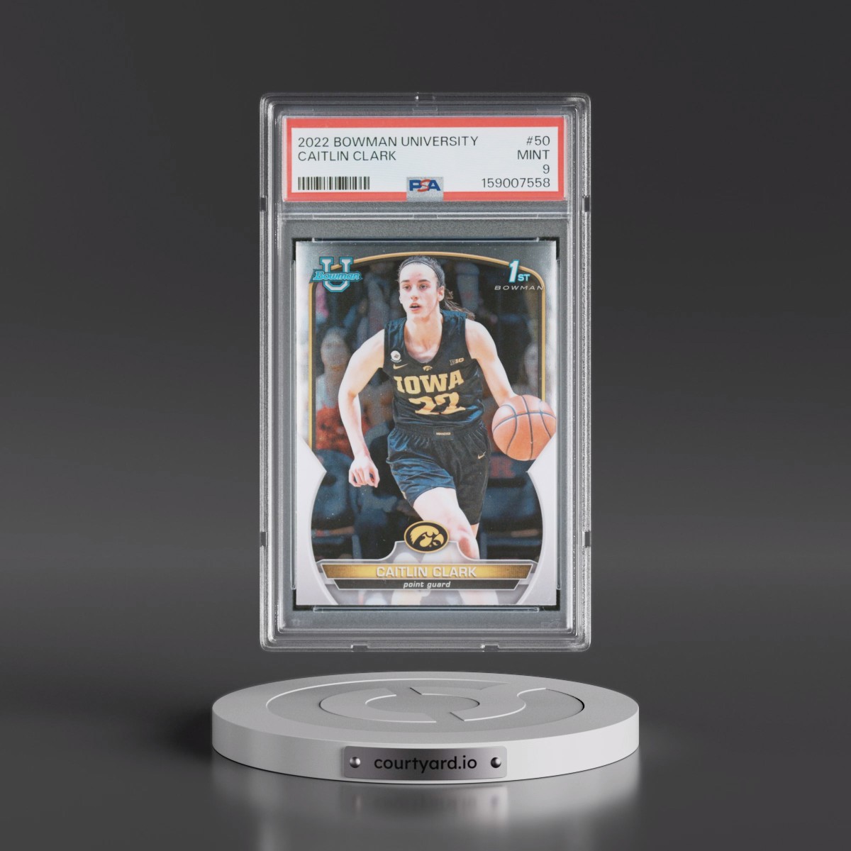 2022 Bowman Chrome University #50 Caitlin Clark (PSA 9 MINT)