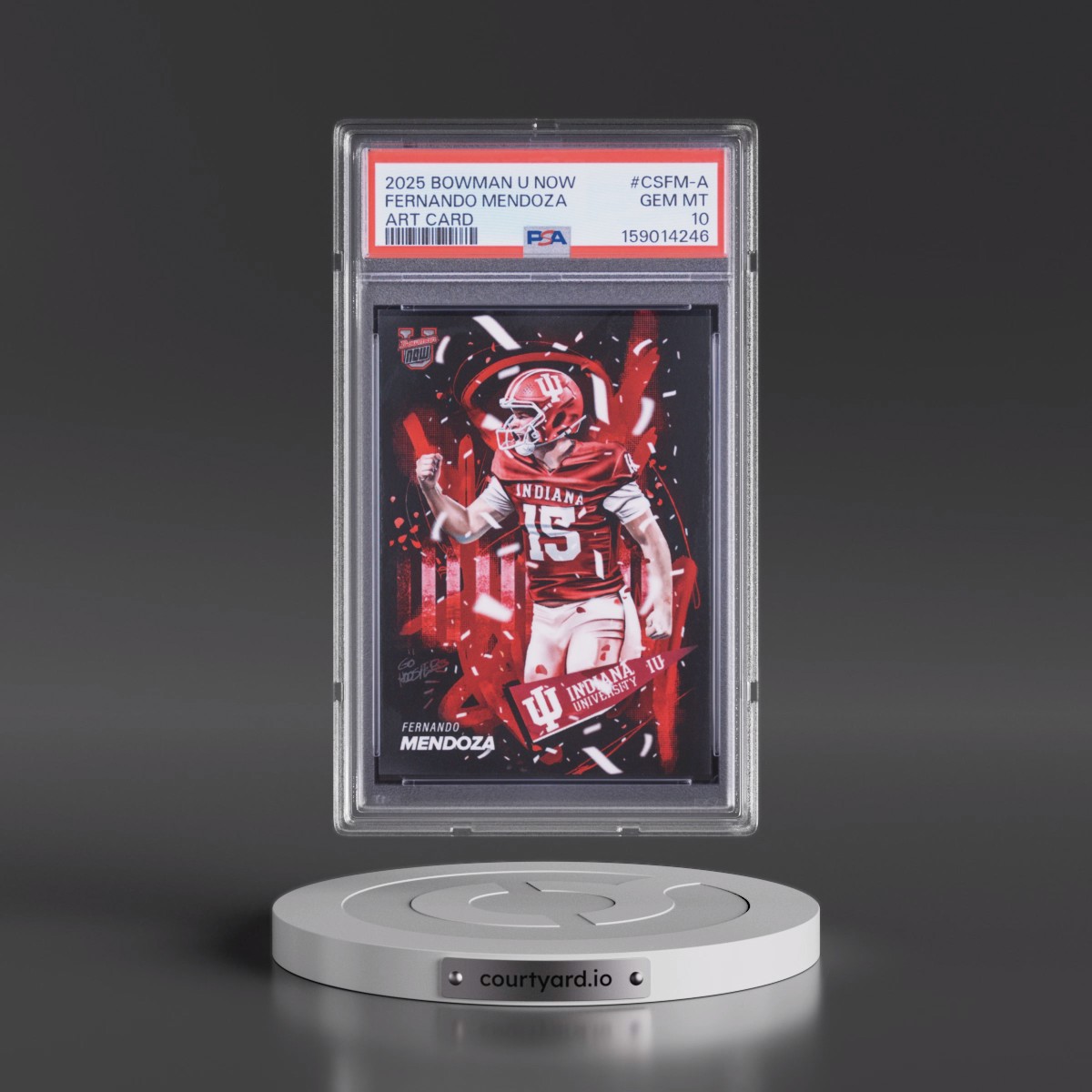 2025 Bowman U Now Art Card #CSFM-A Fernando Mendoza (PSA 10 GEM MINT)