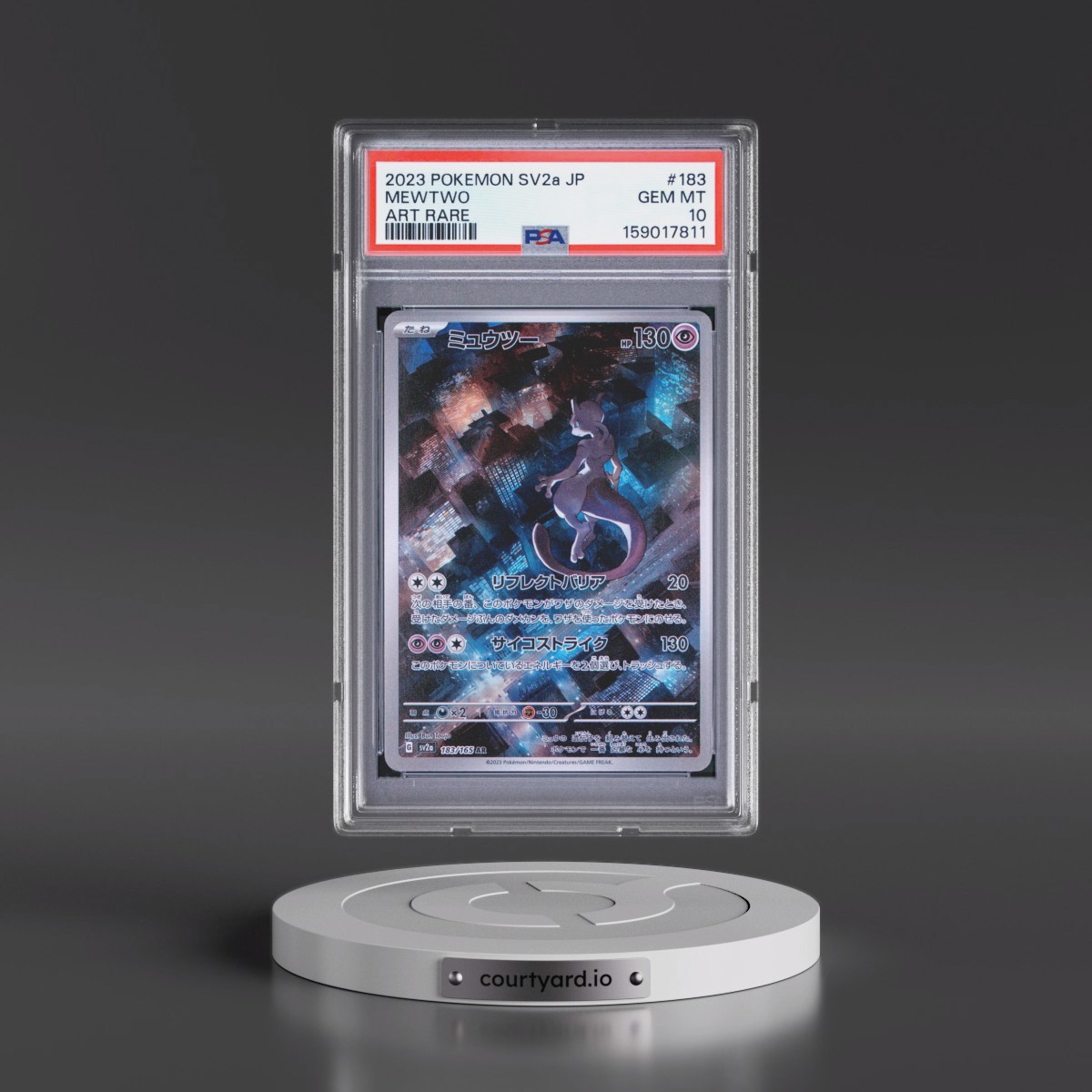 2023 Pokémon Sv2a-Pokémon 151 #183 Mewtwo - Art Rare (PSA 10 GEM MINT)