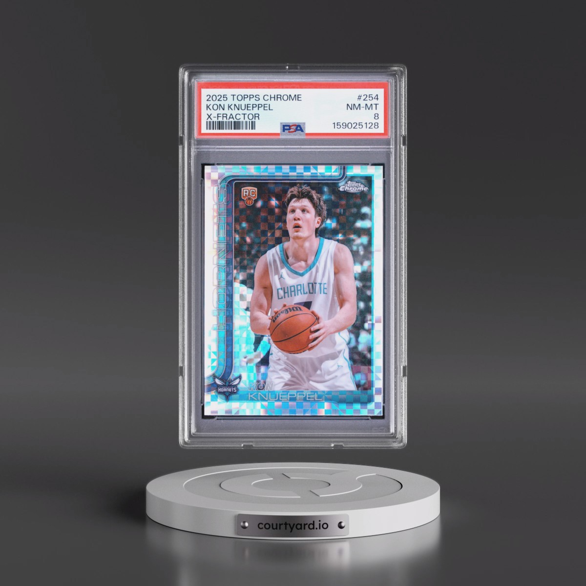 2025 Topps Chrome #254 Kon Knueppel - X-Fractor (PSA 8 NM-MT)